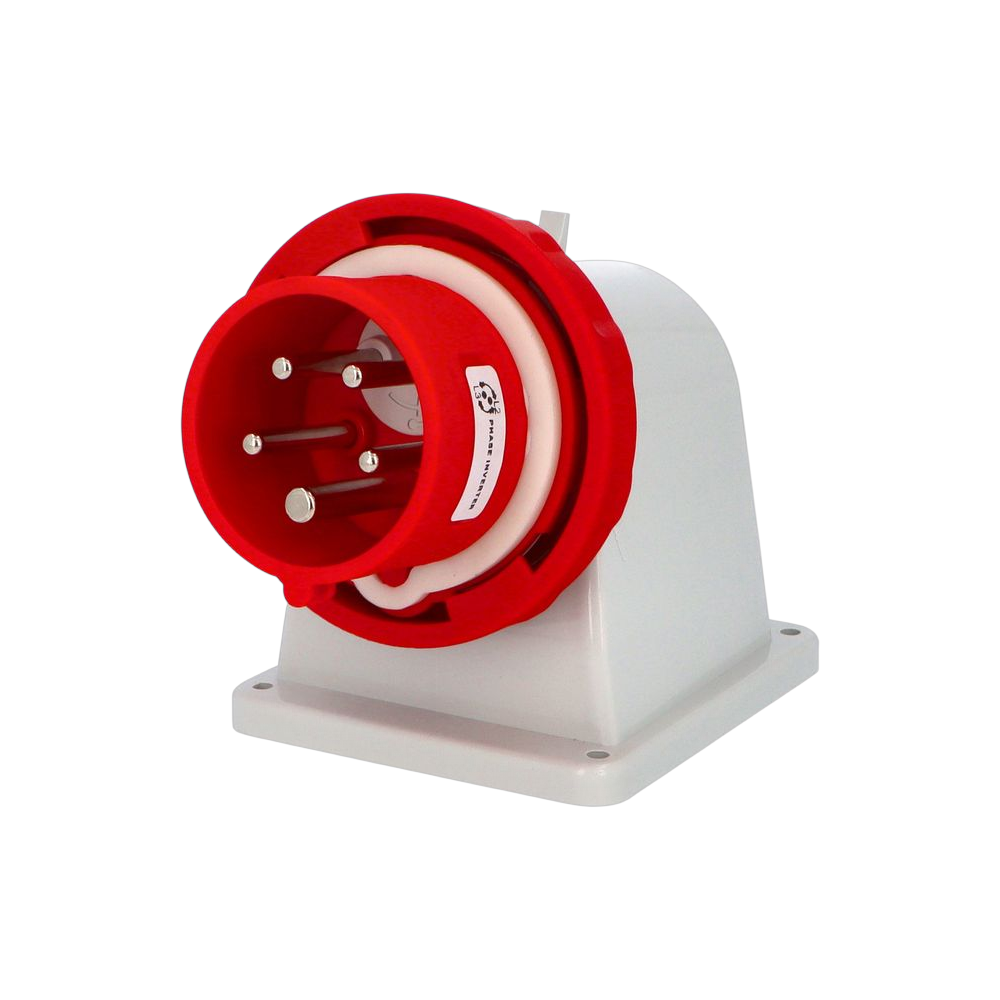 Wall-mounted angled phase inverter plug 90° 3P+N+E 16A IP66/67 SpeedPRO
