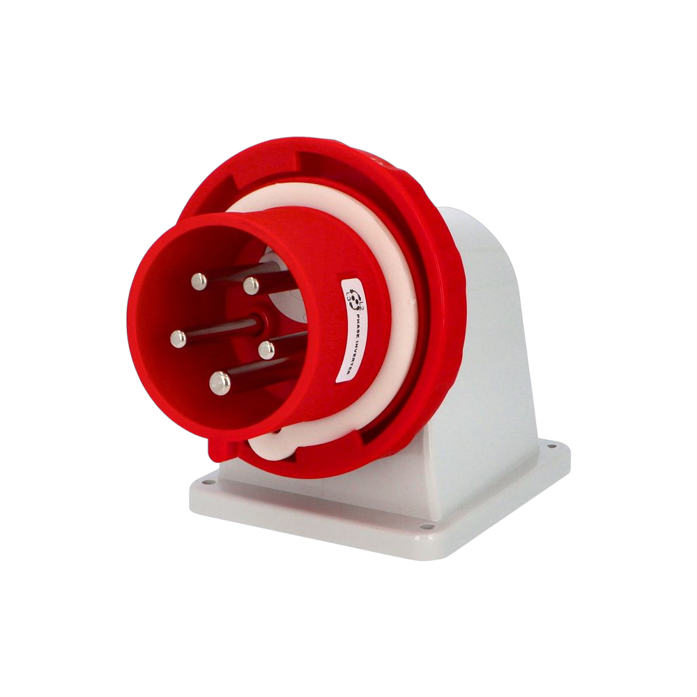Wall-mounted angled phase inverter plug 90° 3P+N+E 32A IP66/67 SpeedPRO