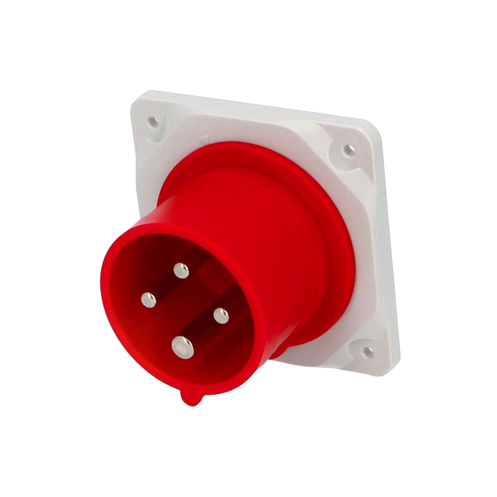 Straight panel plug 75x75 3P+E 16A IP44/54 SpeedPRO