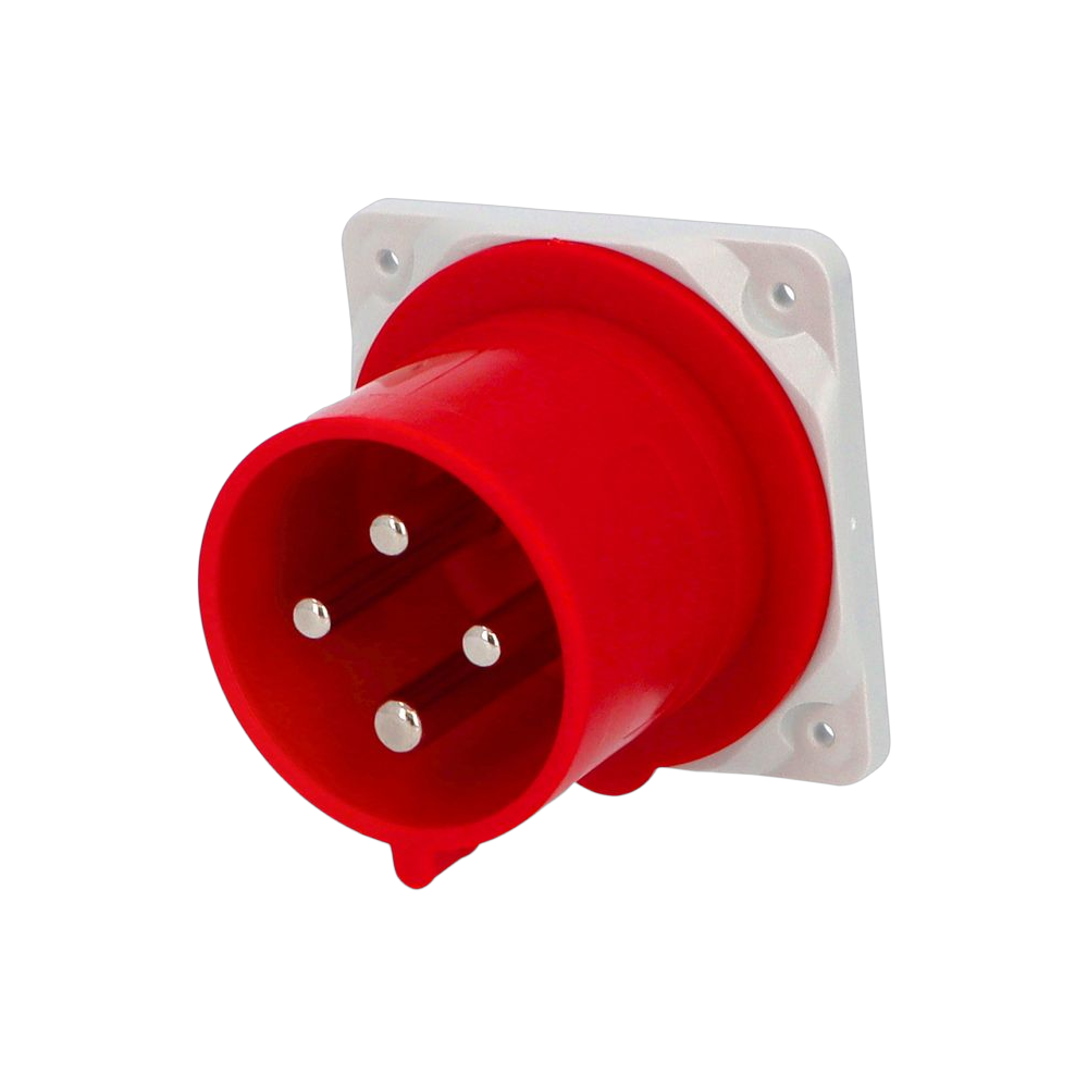 Straight panel plug 75x75 3P+E 32A IP44/54 SpeedPRO