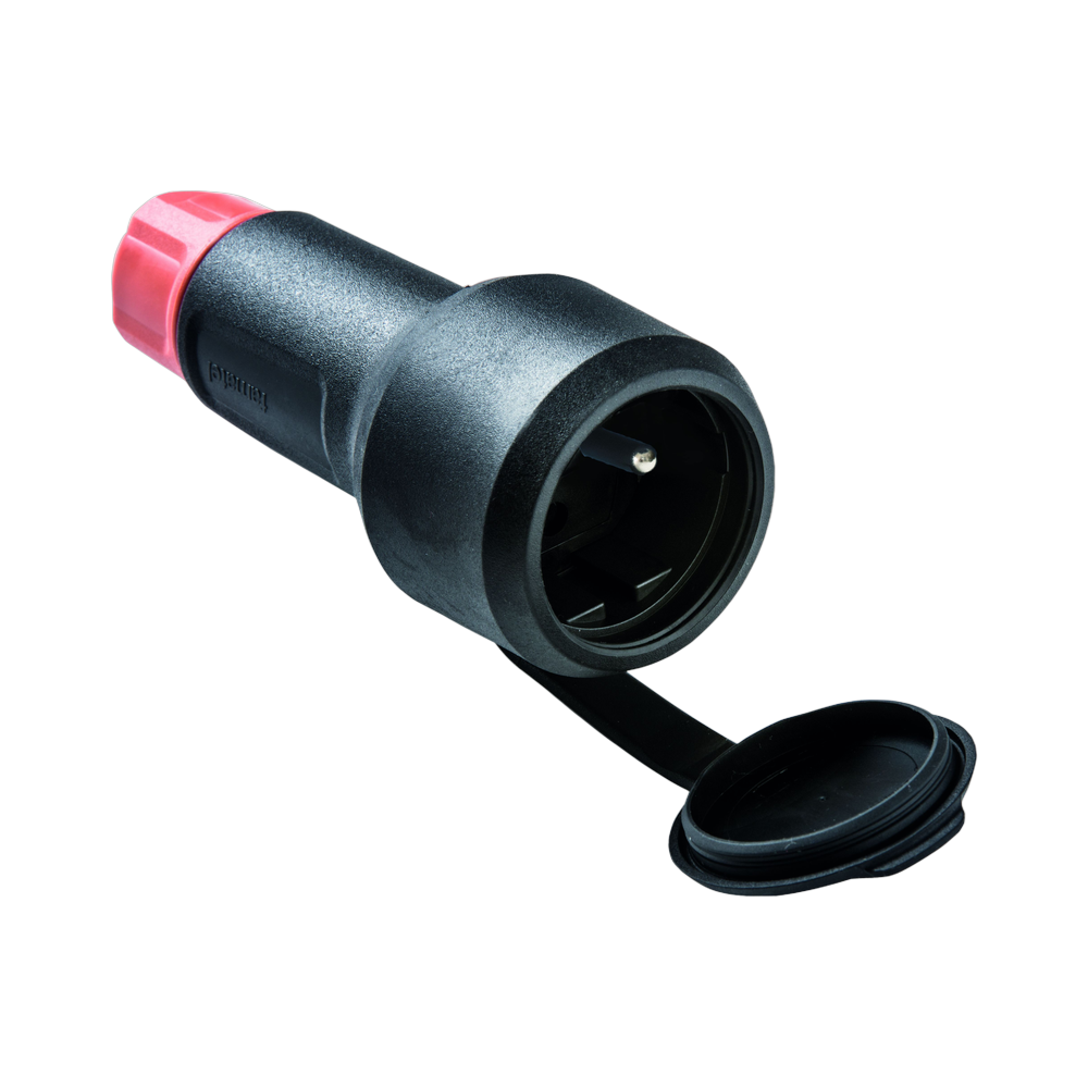 Mobile French socket 2P+TTL 16A high resistance IP54