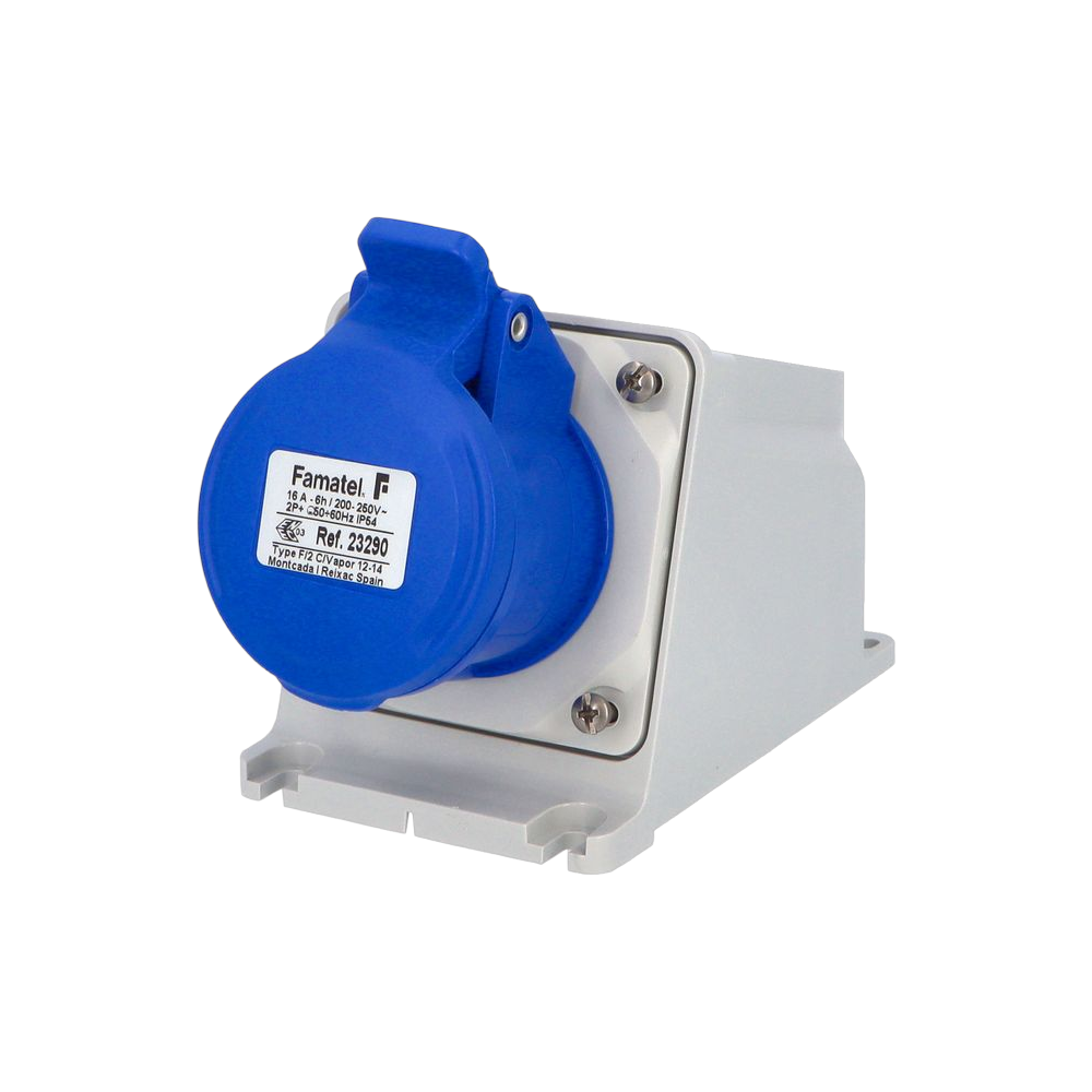 Wall-mounted socket 2P+E 16A IP44/54 SpeedPRO