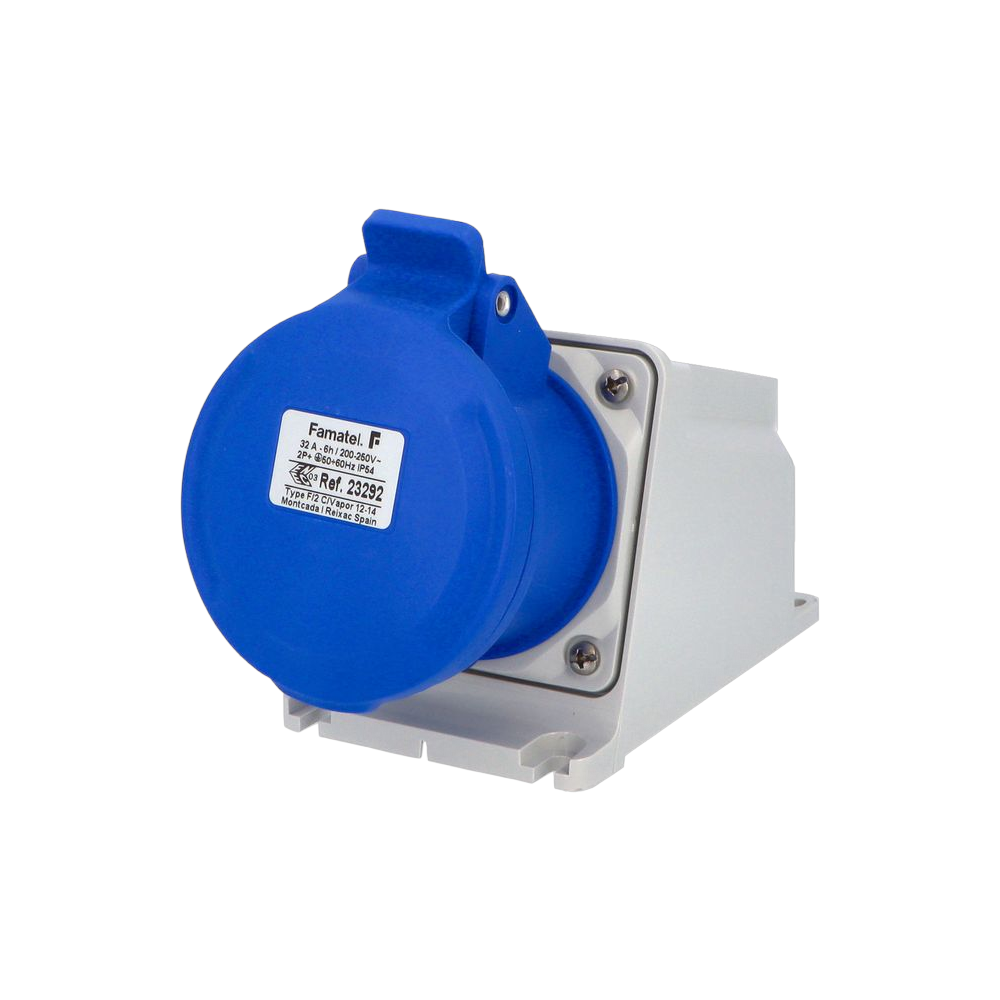 Wall-mounted socket 2P+E 32A IP44/54 SpeedPRO