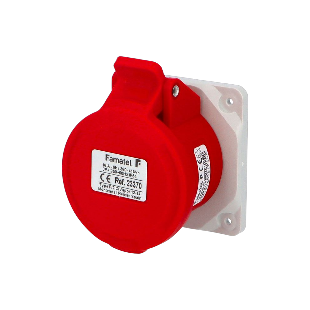 Straight panel socket 3P+E 16A IP44/54 SpeedPRO