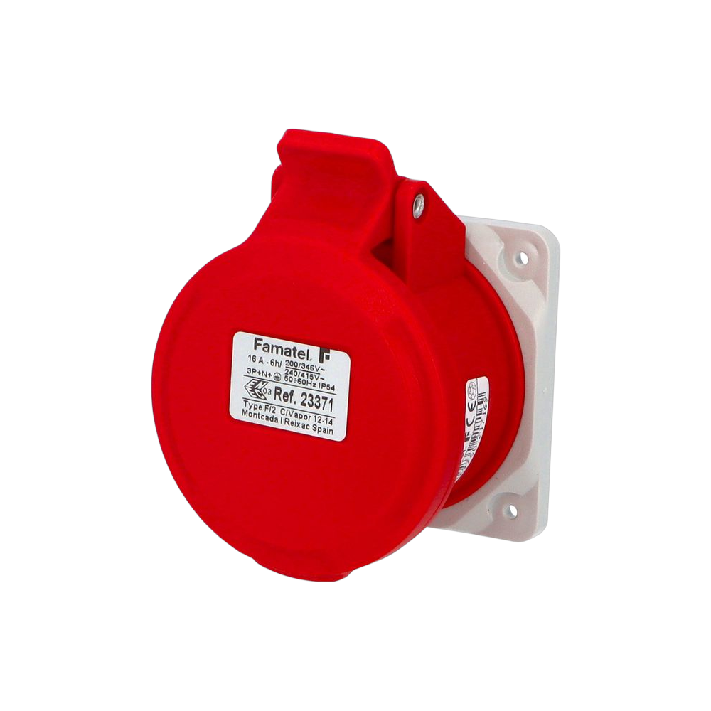 Straight panel socket 3P+N+E 16A IP44/54 SpeedPRO