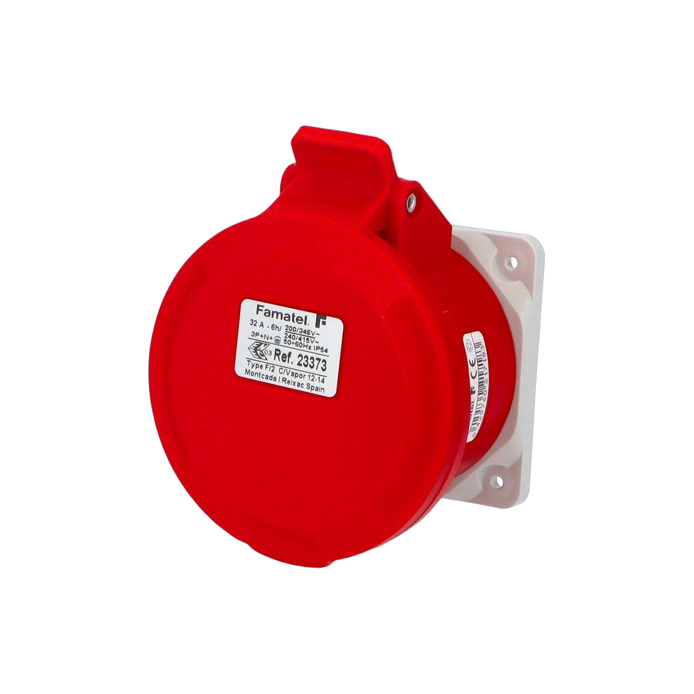 Straight panel socket 3P+N+E 32A IP44/54 SpeedPRO
