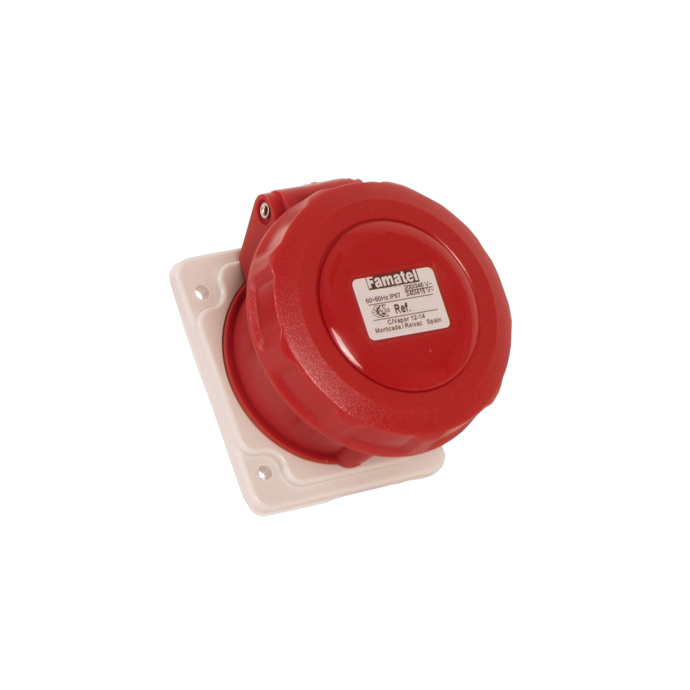 Straight panel socket 3P+E 16A IP66/67 SpeedPRO