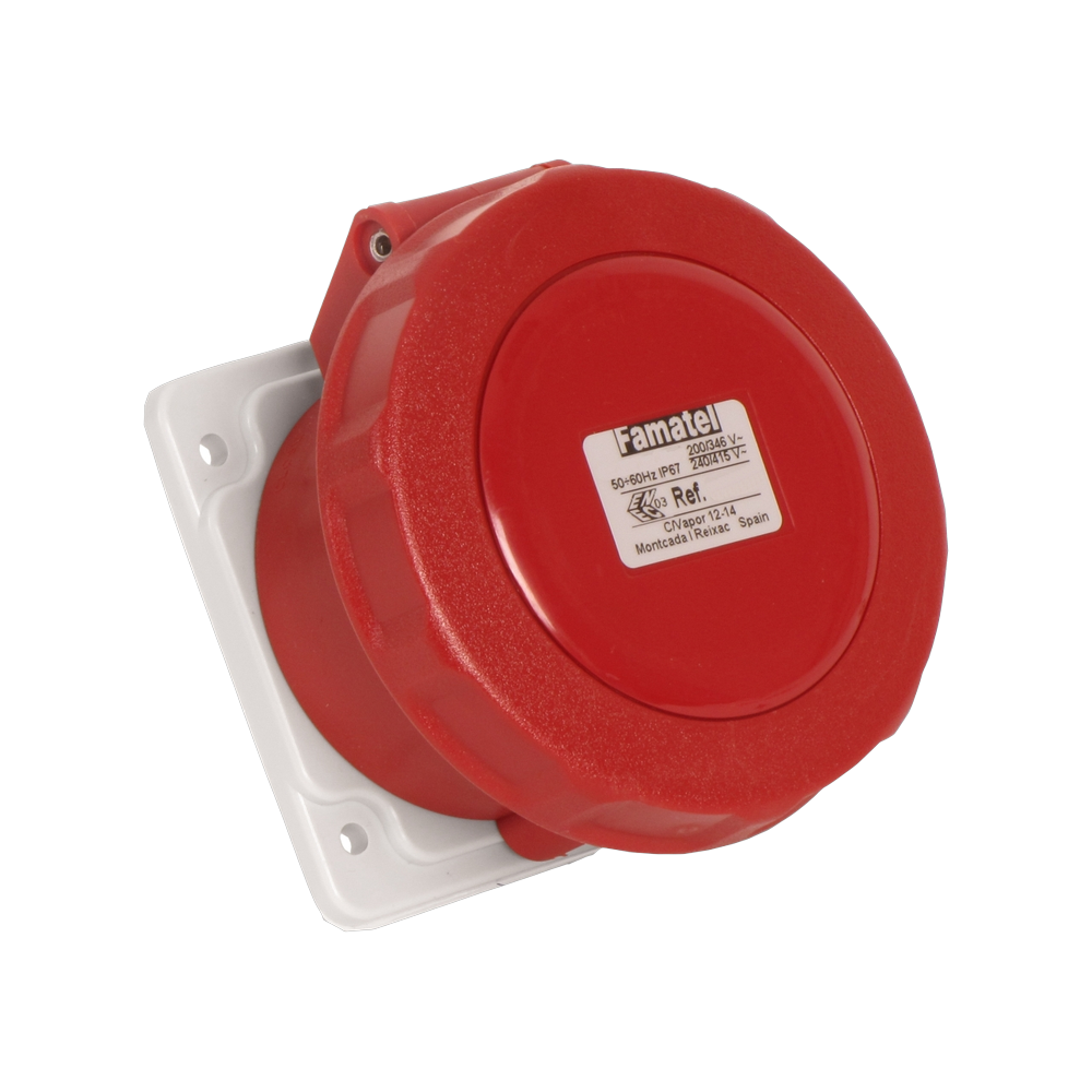 Straight panel socket 3P+E 32A IP66/67 SpeedPRO